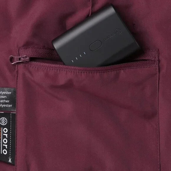 Ororo Women's Heated Lightweight Down Vest (Apparel Only) Wine Red XS - Picture 15 of 16